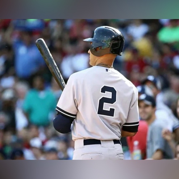 Nike Authentic New York Yankees Derek Jeter #2 Gray MLB Jersey Men’s Size: XL - Picture 5 of 8